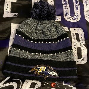 NFL Women's Black and Purple Knit Hat